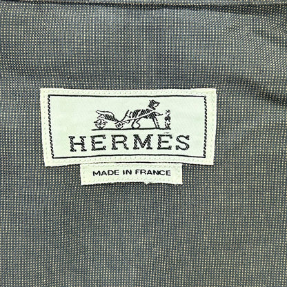 HERMES エルメス 比翼長袖シャツ セリエボタン ブラウン ステッチデザイン トップス