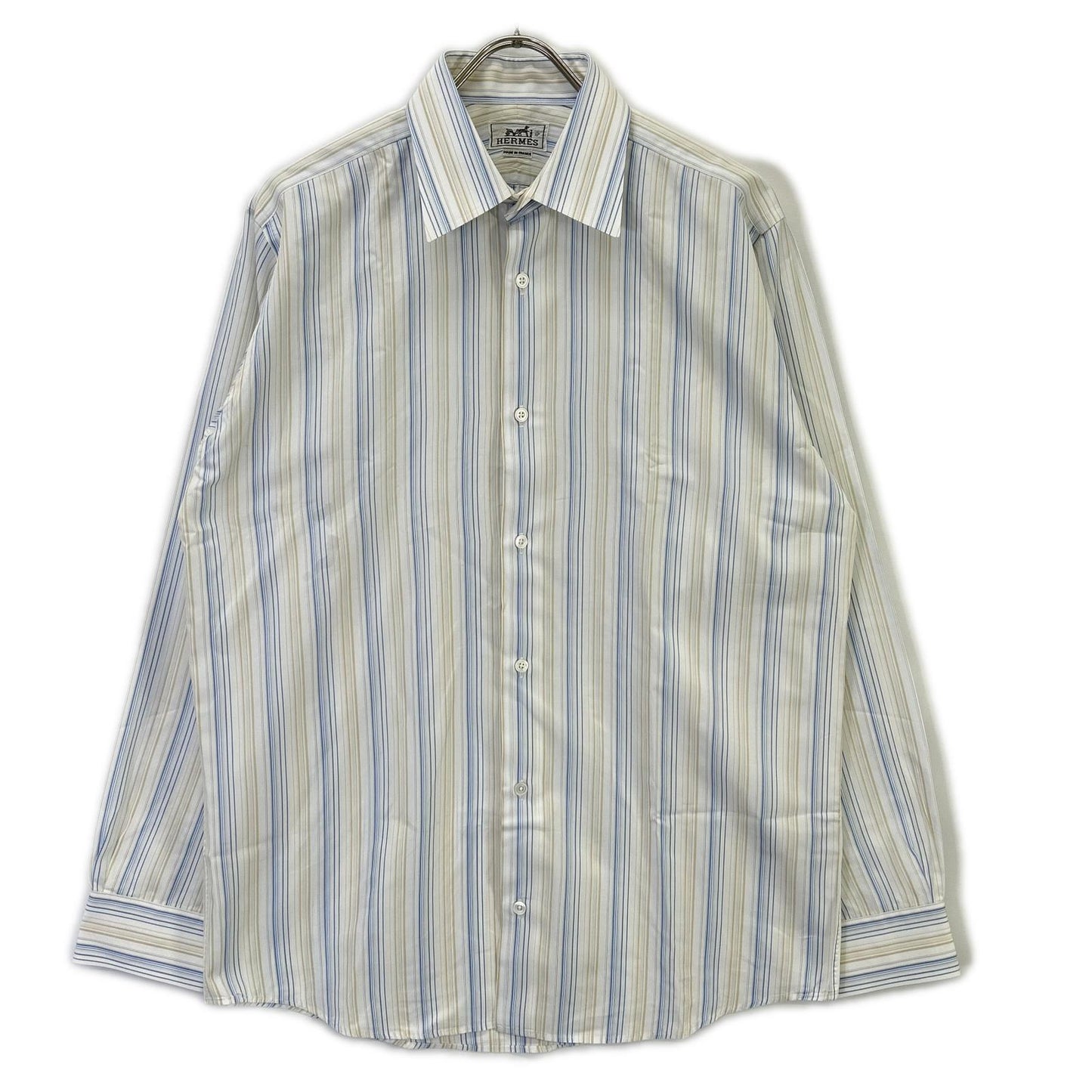 HERMES エルメス 【美品/国内正規】ストライプ 長袖シャツ トップス