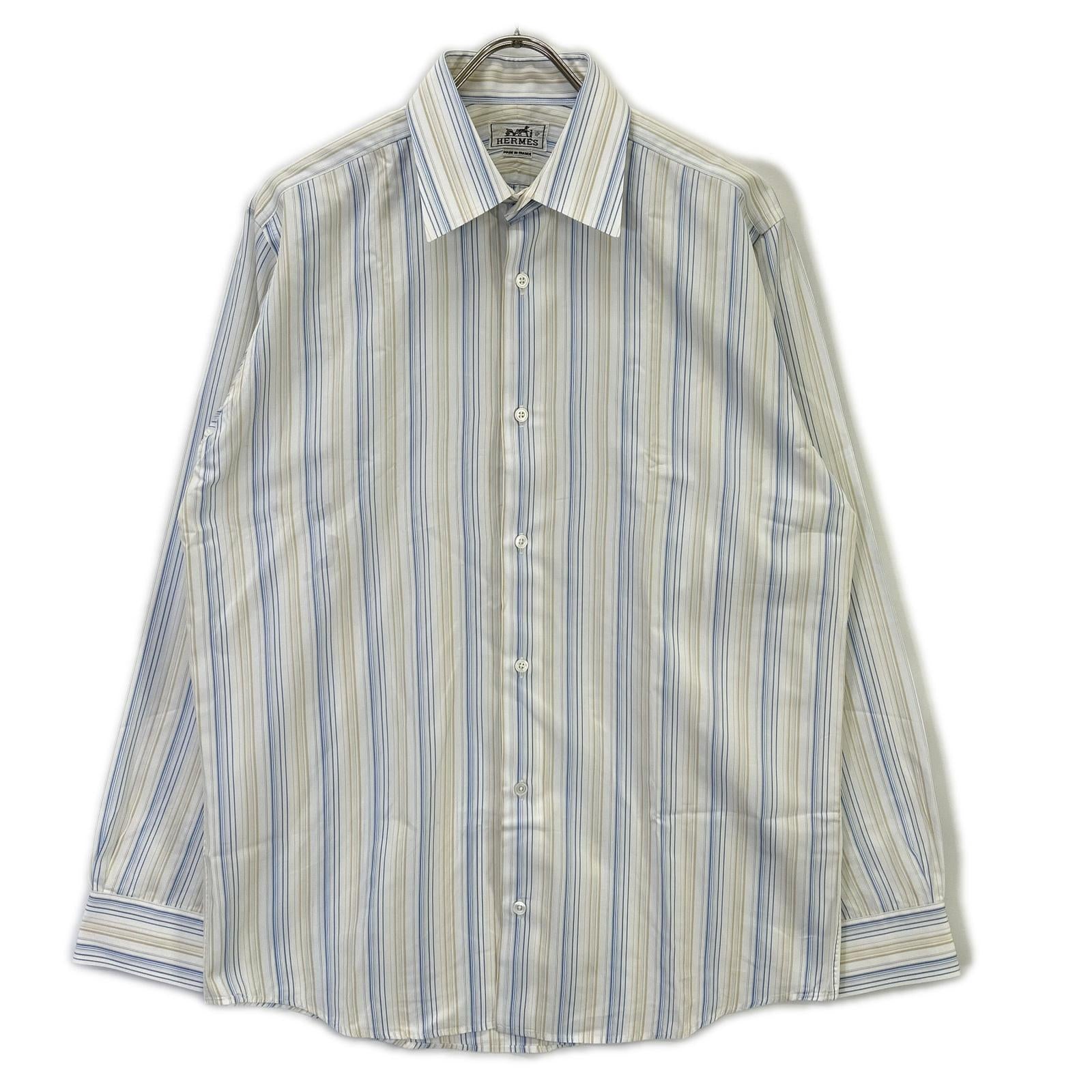 HERMES エルメス 【美品/国内正規】ストライプ 長袖シャツ トップス