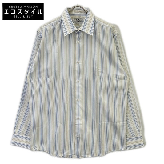 HERMES エルメス 【美品/国内正規】ストライプ 長袖シャツ トップス