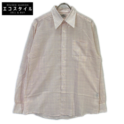 HERMES エルメス 【美品/国内正規】チェック セリエボタン 長袖シャツ トップス
