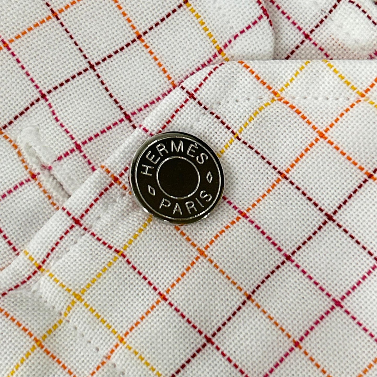 HERMES エルメス 【美品/国内正規】チェック セリエボタン 長袖シャツ トップス