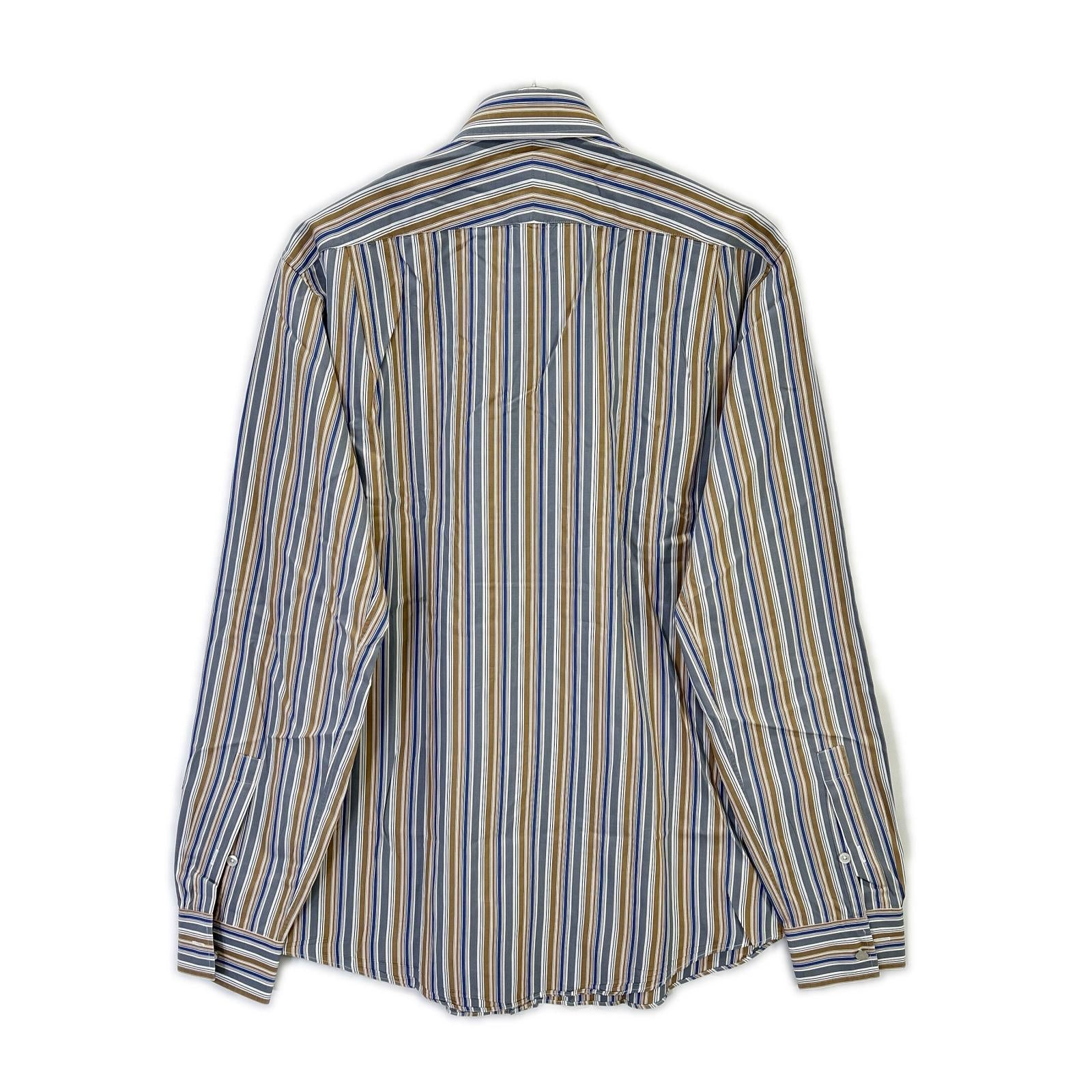 HERMES エルメス 【美品】ストライプ セリエボタン 長袖シャツ トップス