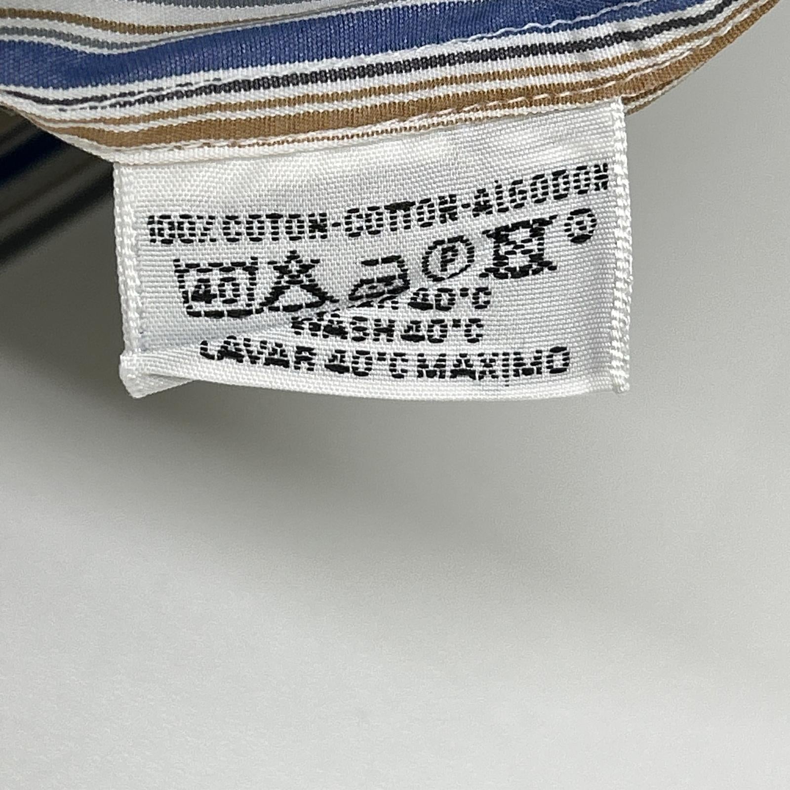 HERMES エルメス 【美品】ストライプ セリエボタン 長袖シャツ トップス