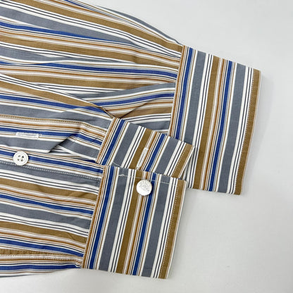 HERMES エルメス 【美品】ストライプ セリエボタン 長袖シャツ トップス