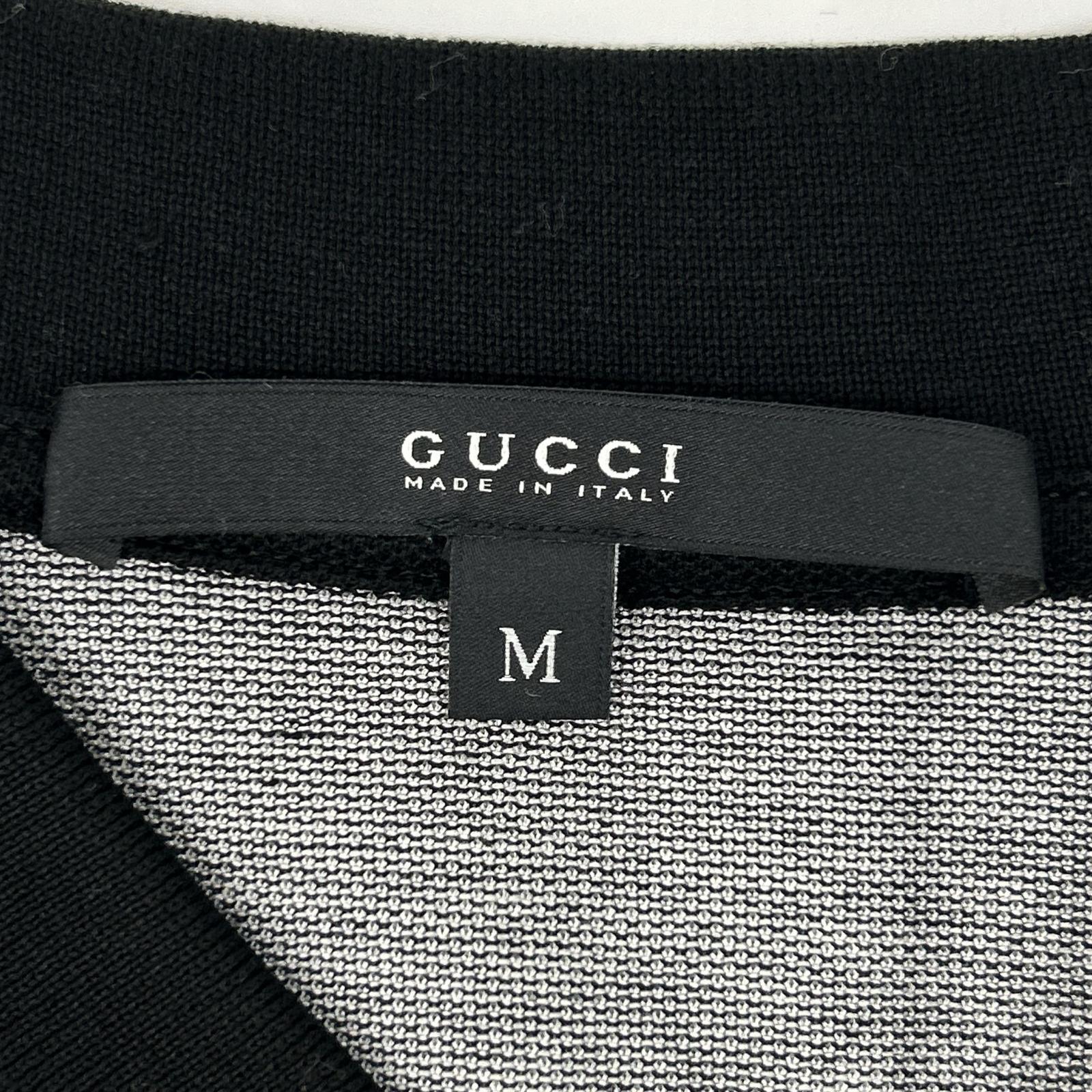 GUCCI グッチ 243876 ブラック コットン フラップポケット ポロシャツ トップス