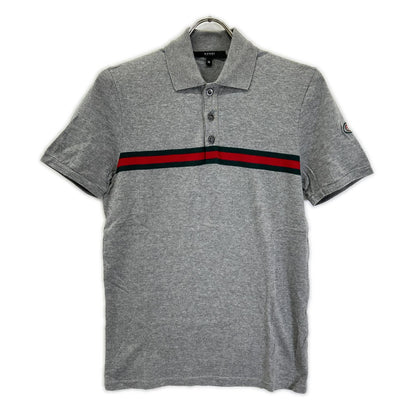 GUCCI グッチ 232618 グレー コットン シェリーライン ポロシャツ トップス
