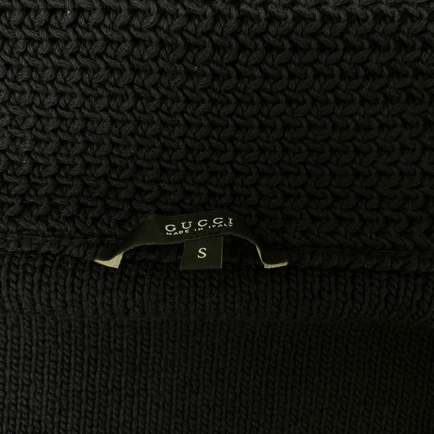 GUCCI グッチ 323163 ネイビー ウール ロゴワッペン ニットカーディガン トップス
