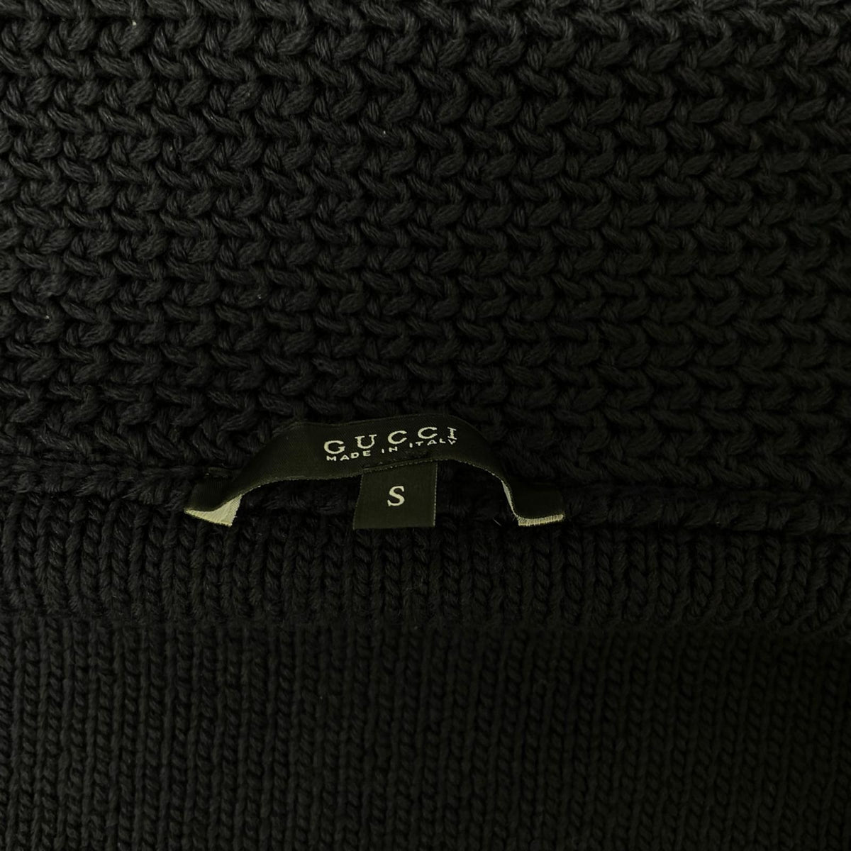 GUCCI グッチ 323163 ネイビー ウール ロゴワッペン ニットカーディガン トップス