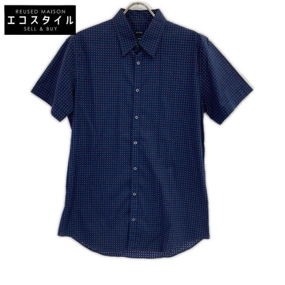 GUCCI グッチ 324812 ネイビー コットン混 フラワー 半袖シャツ トップス