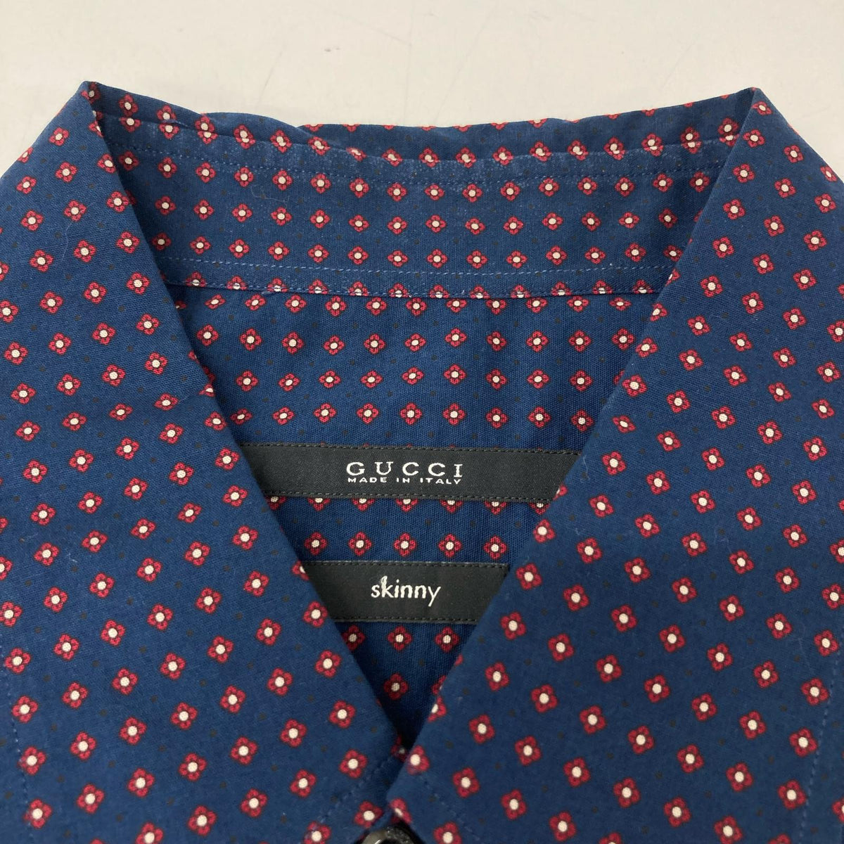 GUCCI Gucci 324812 Navy cotton-blend floral short-sleeve shirt Tops