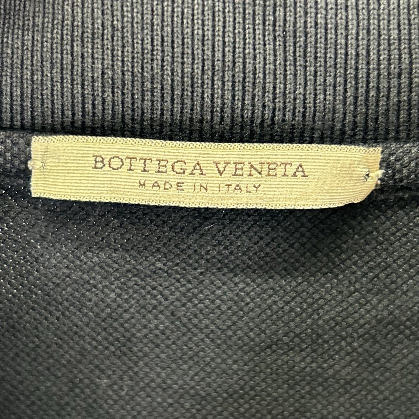 BOTTEGA VENETA ボッテガヴェネタ ブラック コットン ワッペン ポロシャツ トップス