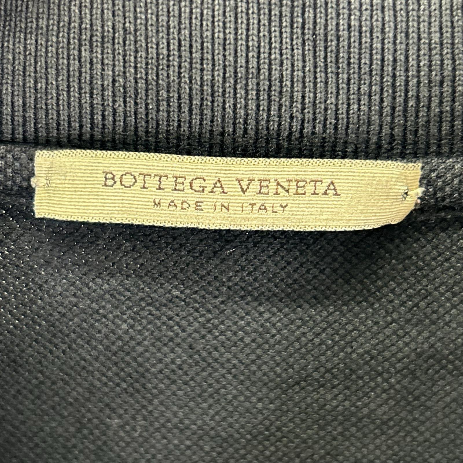 BOTTEGA VENETA ボッテガヴェネタ ブラック コットン ワッペン ポロシャツ トップス