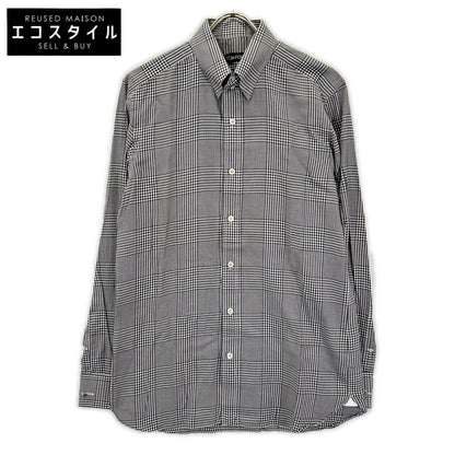 TOM FORD トムフォード グレー コットン チェック シャツ トップス