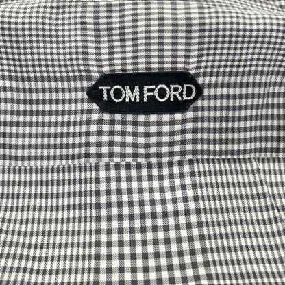 TOM FORD トムフォード グレー コットン チェック シャツ トップス