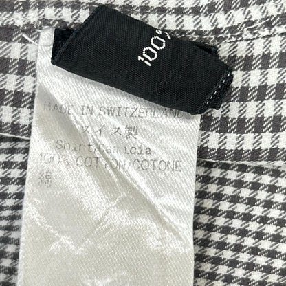 TOM FORD トムフォード グレー コットン チェック シャツ トップス