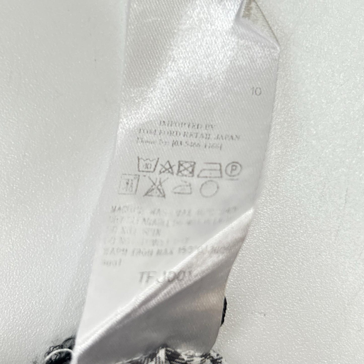 TOM FORD トムフォード グレー コットン チェック シャツ トップス