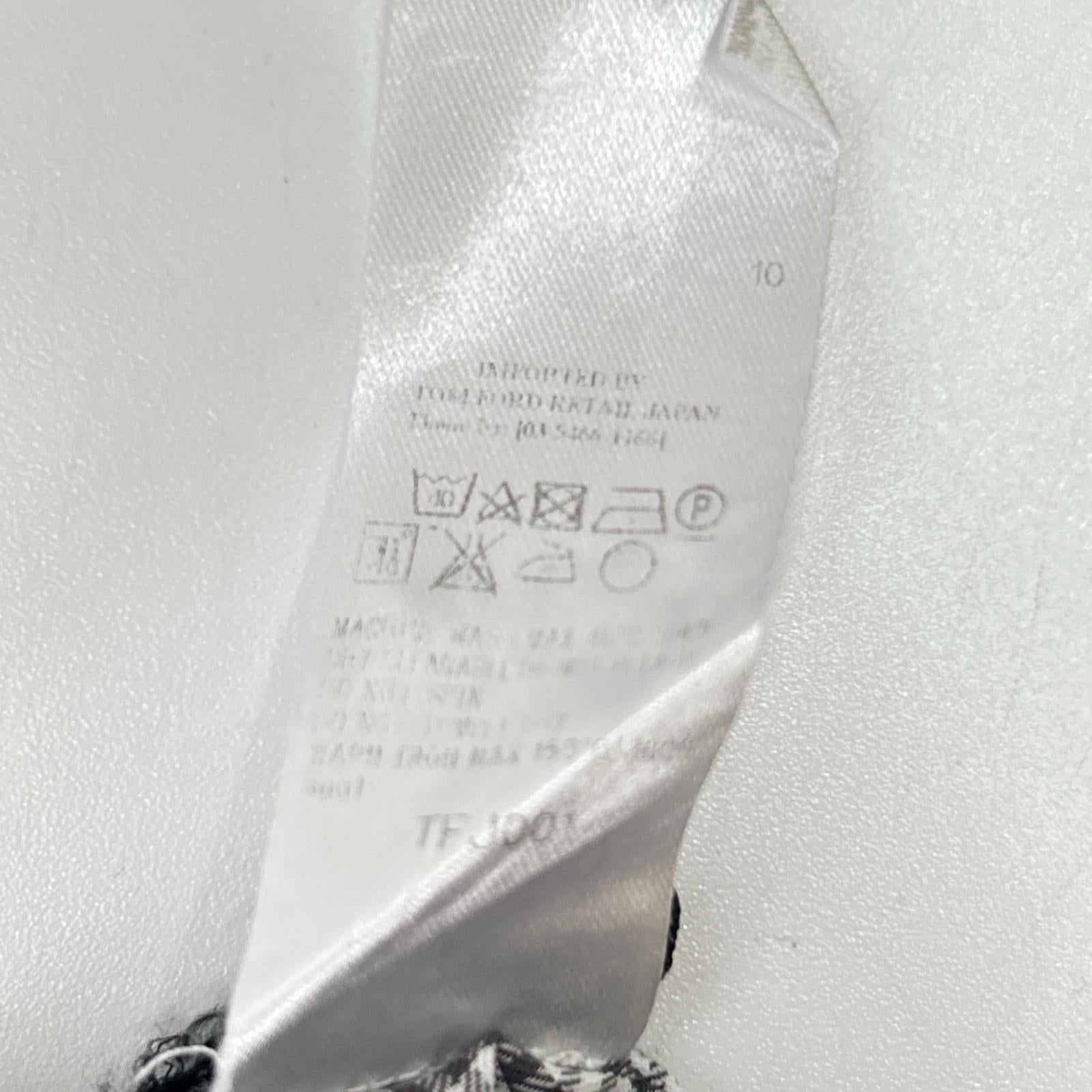 TOM FORD トムフォード グレー コットン チェック シャツ トップス