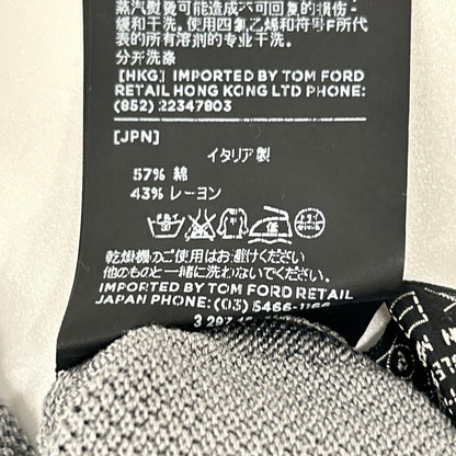 TOM FORD トムフォード グレー レーヨンコットン ポロシャツ トップス