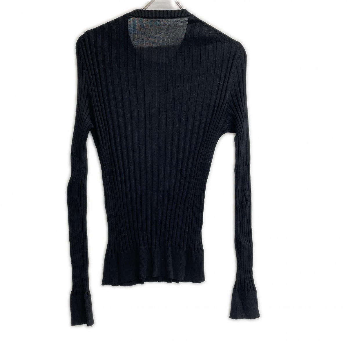 DOLCE&GABBANA black rayon-cotton Henley-neck top