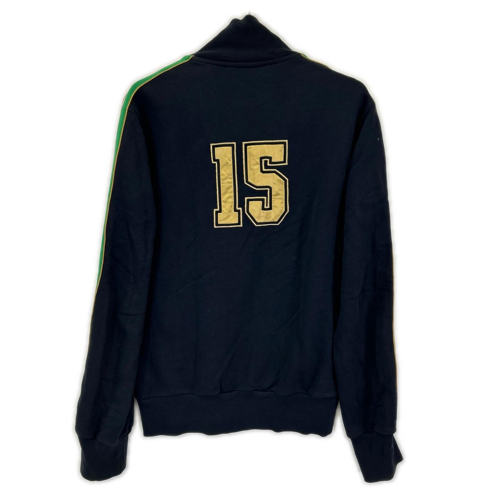 DOLCE&GABBANA ドルチェアンドガッバーナ ネイビー コットン エンブレムワッペン トラックジャケット ジャケット