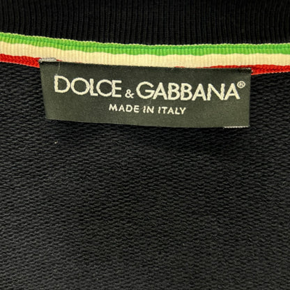 DOLCE&GABBANA ドルチェアンドガッバーナ ネイビー コットン エンブレムワッペン トラックジャケット ジャケット