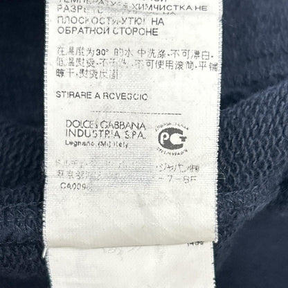 DOLCE&GABBANA ドルチェアンドガッバーナ ネイビー コットン エンブレムワッペン トラックジャケット ジャケット