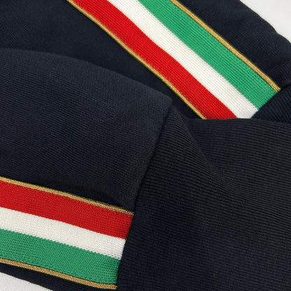 DOLCE&GABBANA ドルチェアンドガッバーナ ネイビー コットン エンブレムワッペン トラックジャケット ジャケット