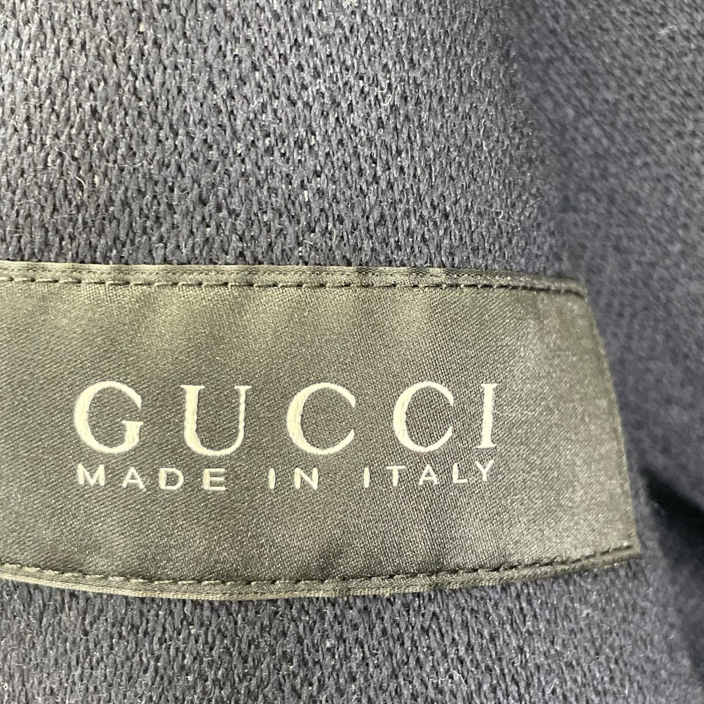 GUCCI グッチ 268604 ブラック フード付 スウェード切替 ダブルコート コート