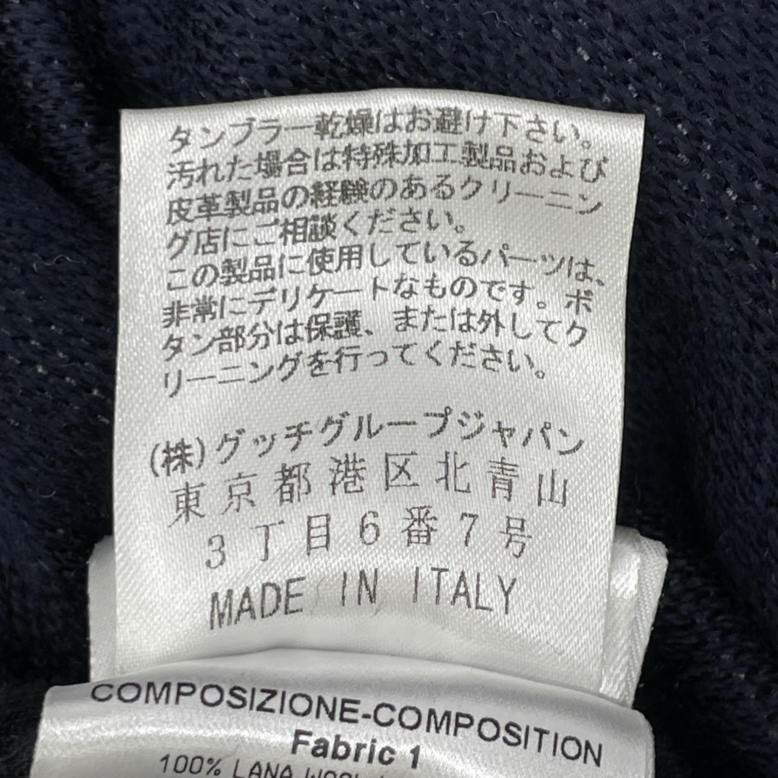 GUCCI グッチ 268604 ブラック フード付 スウェード切替 ダブルコート コート