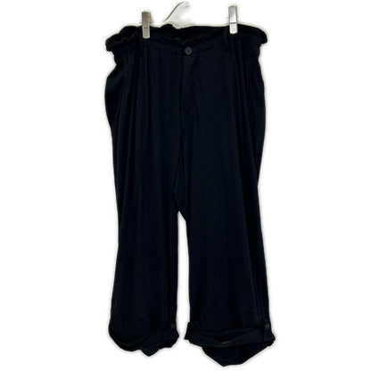 yohjiyamamoto ヨウジヤマモト HK-T40-092 ブラック HIGH TWISTED JERSEY TAB DETAIL PANTS ボトムス