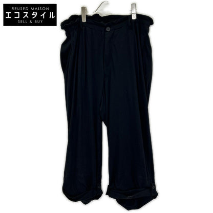 yohjiyamamoto ヨウジヤマモト HK-T40-092 ブラック HIGH TWISTED JERSEY TAB DETAIL PANTS ボトムス