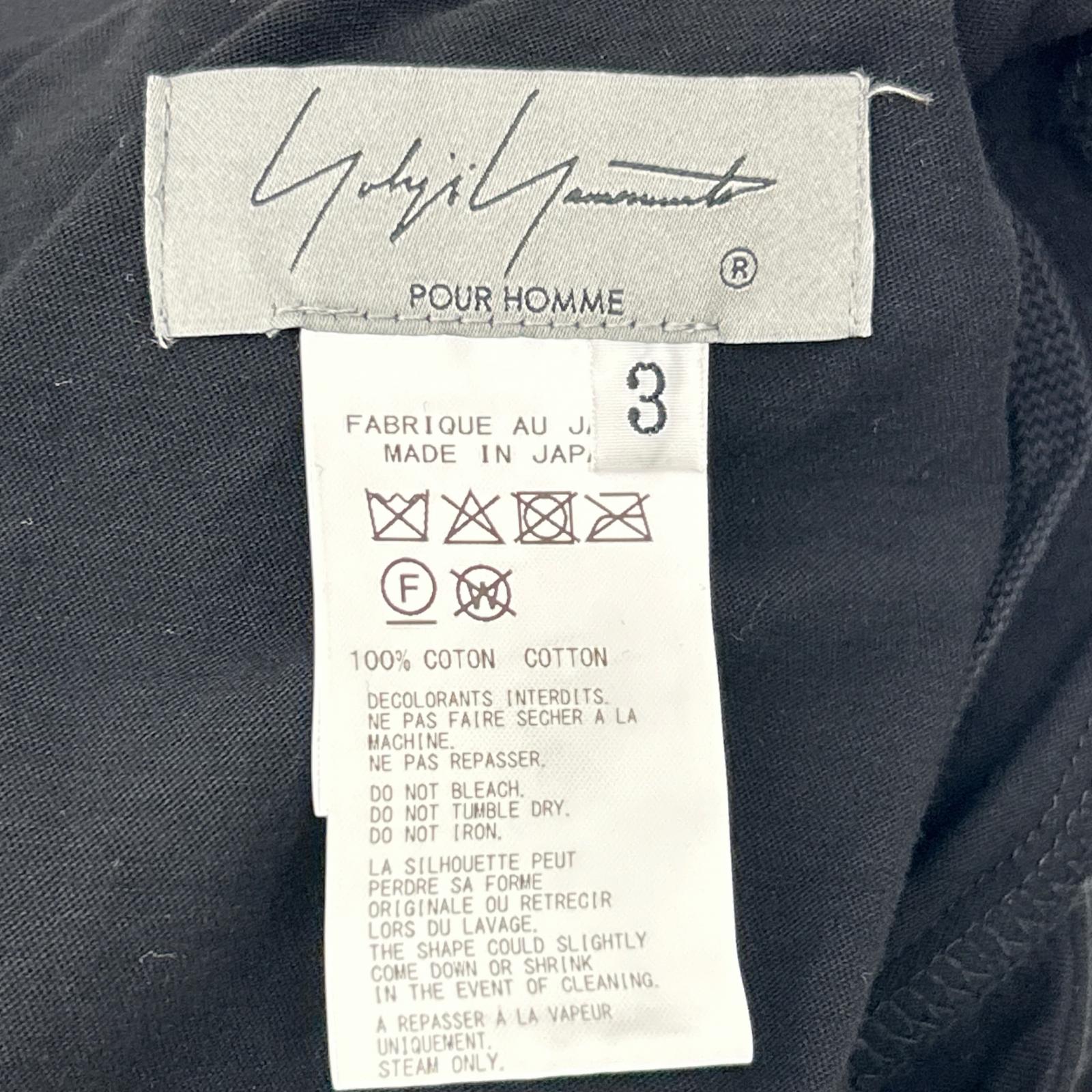 yohjiyamamoto ヨウジヤマモト HK-T40-092 ブラック HIGH TWISTED JERSEY TAB DETAIL PANTS ボトムス