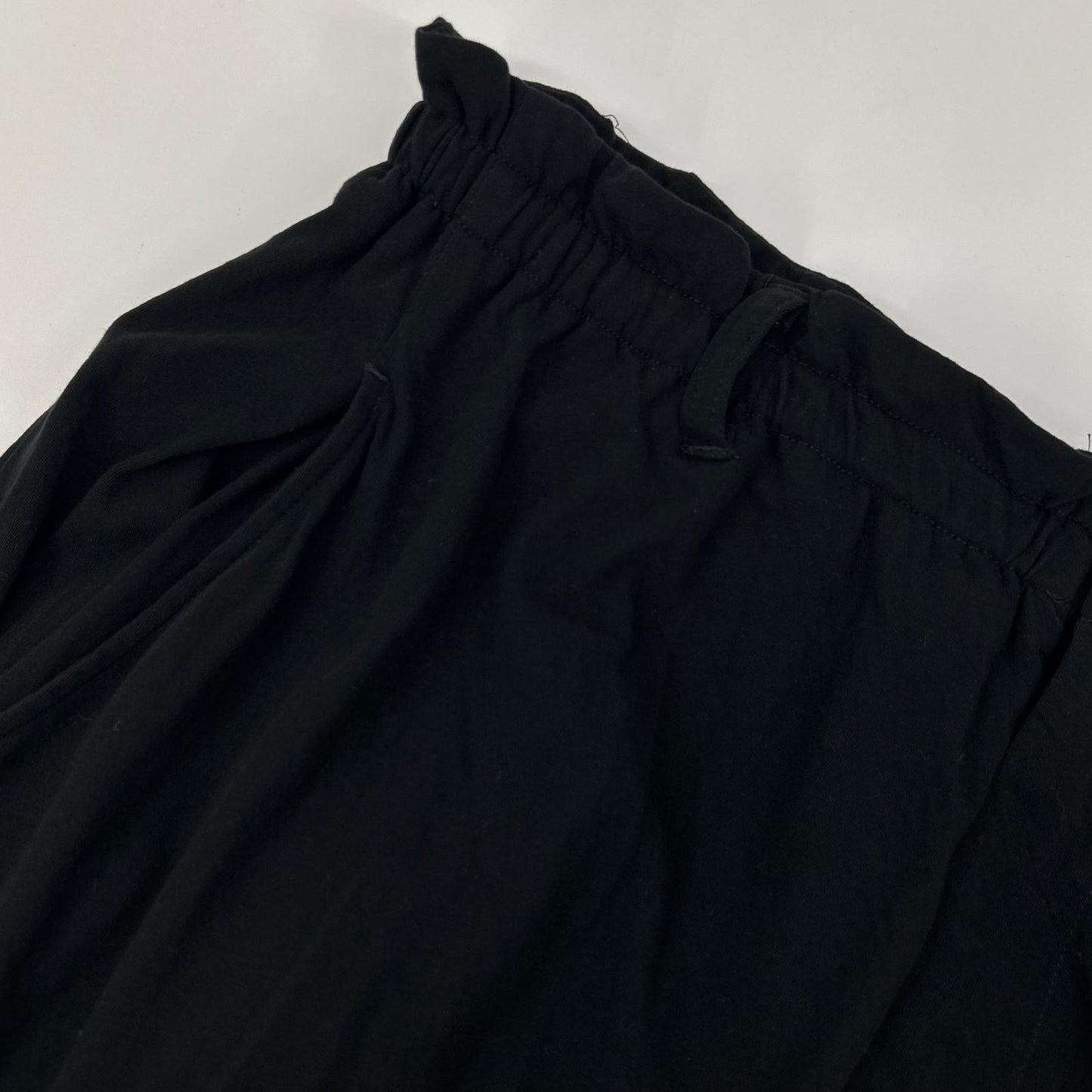 yohjiyamamoto ヨウジヤマモト HK-T40-092 ブラック HIGH TWISTED JERSEY TAB DETAIL PANTS ボトムス