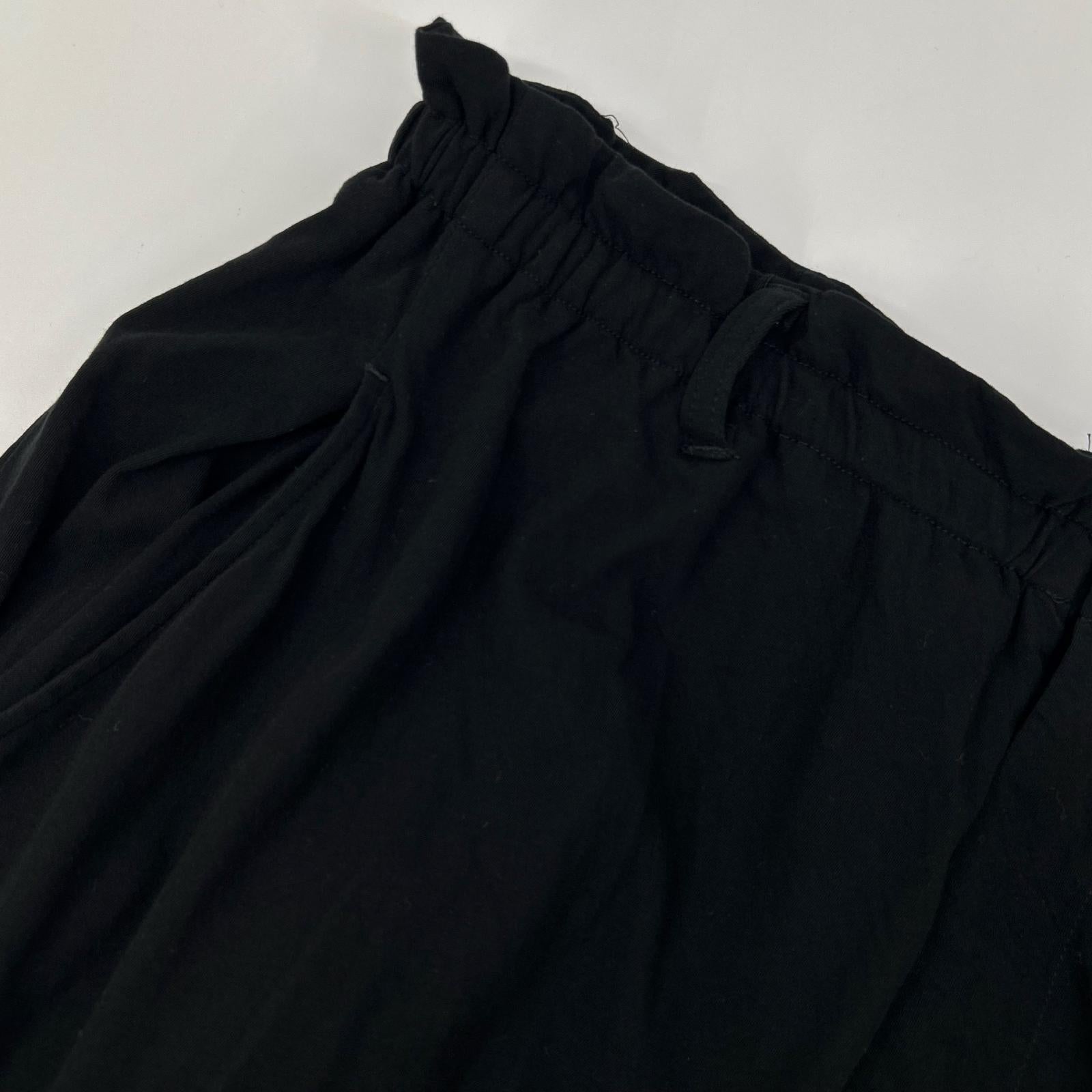 yohjiyamamoto ヨウジヤマモト HK-T40-092 ブラック HIGH TWISTED JERSEY TAB DETAIL PANTS ボトムス