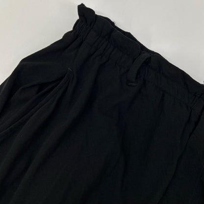 yohjiyamamoto ヨウジヤマモト HK-T40-092 ブラック HIGH TWISTED JERSEY TAB DETAIL PANTS ボトムス