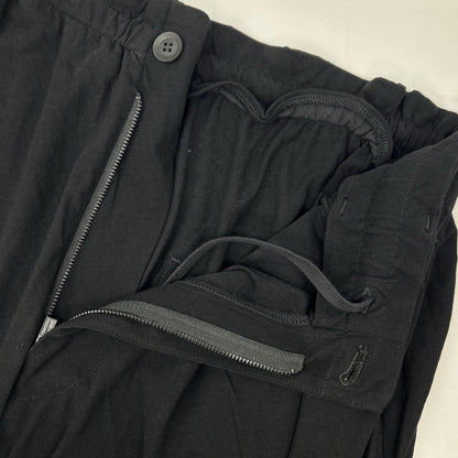 yohjiyamamoto ヨウジヤマモト HK-T40-092 ブラック HIGH TWISTED JERSEY TAB DETAIL PANTS ボトムス
