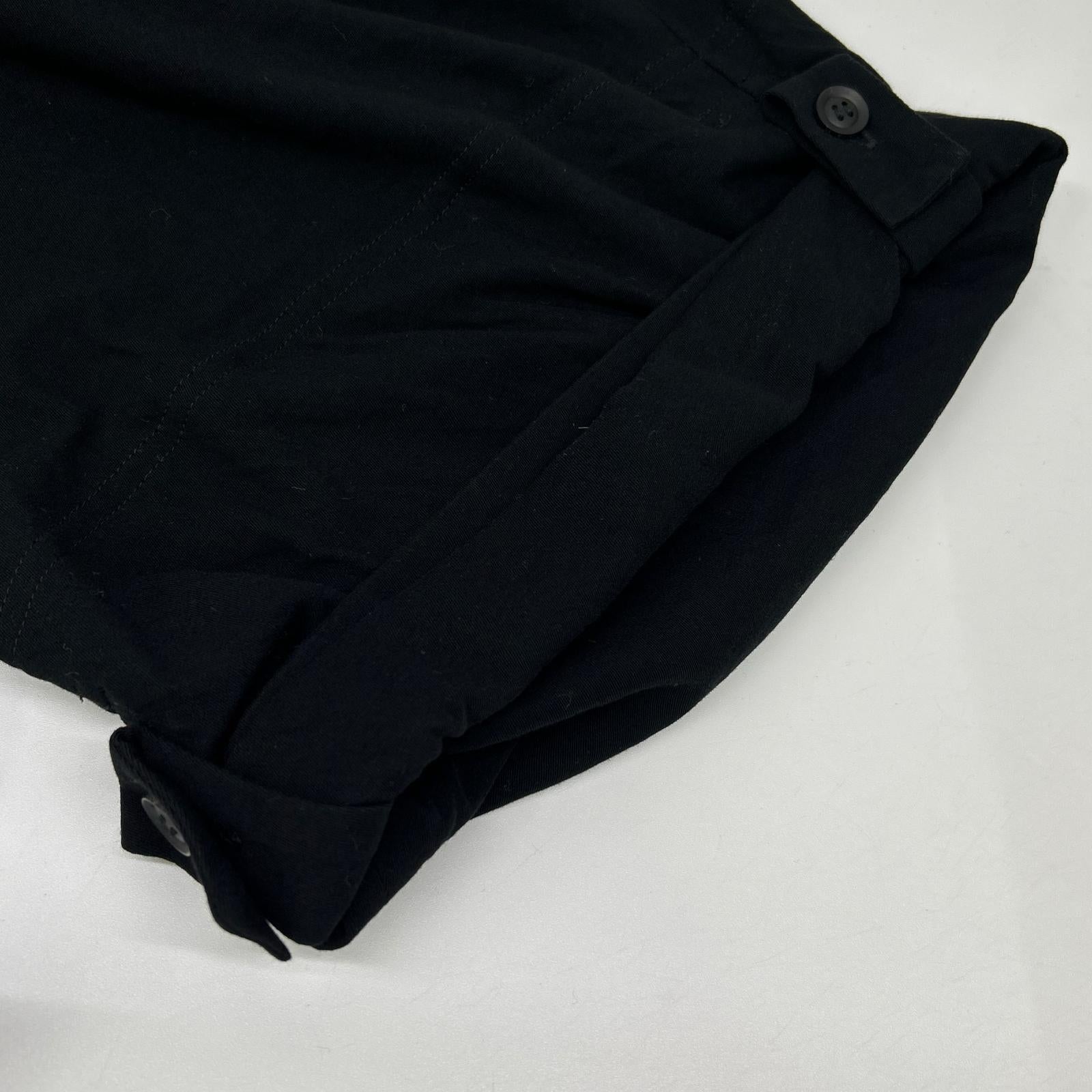 yohjiyamamoto ヨウジヤマモト HK-T40-092 ブラック HIGH TWISTED JERSEY TAB DETAIL PANTS ボトムス
