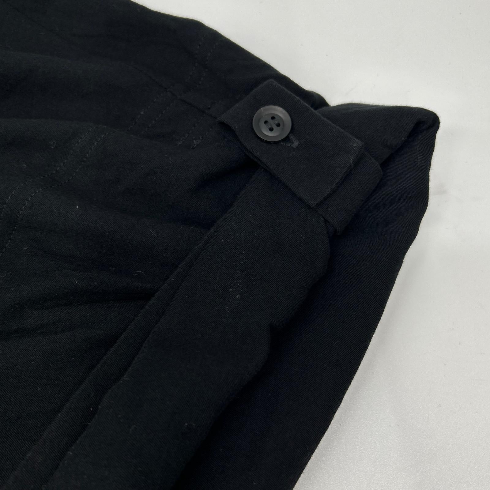 yohjiyamamoto ヨウジヤマモト HK-T40-092 ブラック HIGH TWISTED JERSEY TAB DETAIL PANTS ボトムス