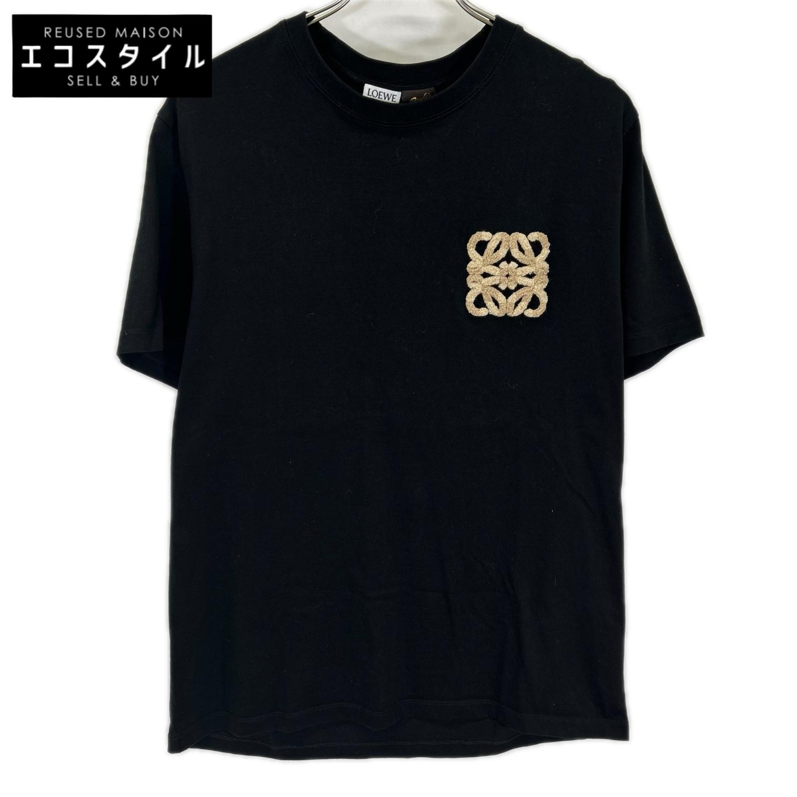 LOEWE ロエベ ブラック アナグラム刺繍 リラックスフィット　Tシャツ トップス