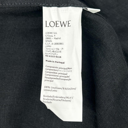 LOEWE ロエベ H616Y05X57 ブラック リネン アナグラムポケット 半袖シャツ トップス