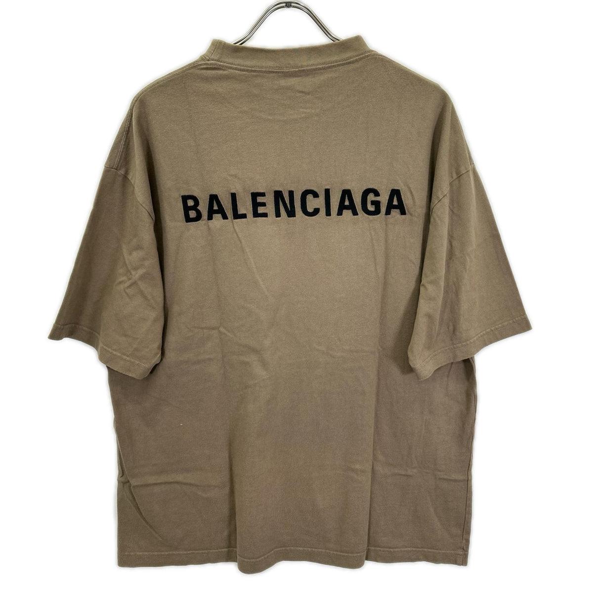 BALENCIAGA バレンシアガ 612966 21年製 ベージュ ロゴ Tシャツ トップス