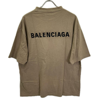 BALENCIAGA バレンシアガ 612966 21年製 ベージュ ロゴ Tシャツ トップス