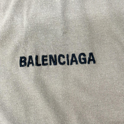 BALENCIAGA バレンシアガ 612966 21年製 ベージュ ロゴ Tシャツ トップス