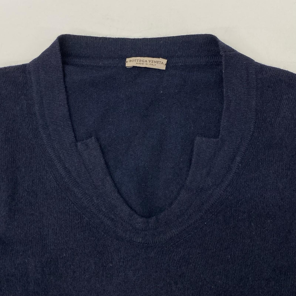 BOTTEGA VENETA ボッテガヴェネタ ネイビー カシミヤコットン ジップポケット ニット トップス