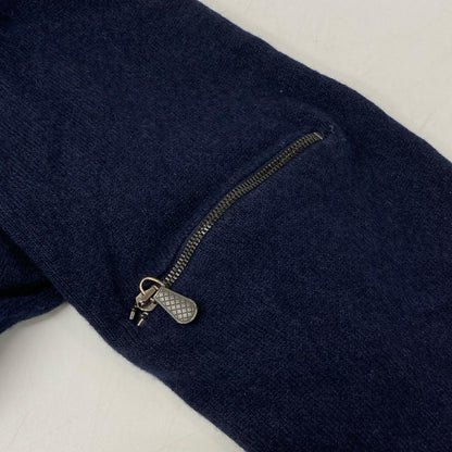 BOTTEGA VENETA ボッテガヴェネタ ネイビー カシミヤコットン ジップポケット ニット トップス