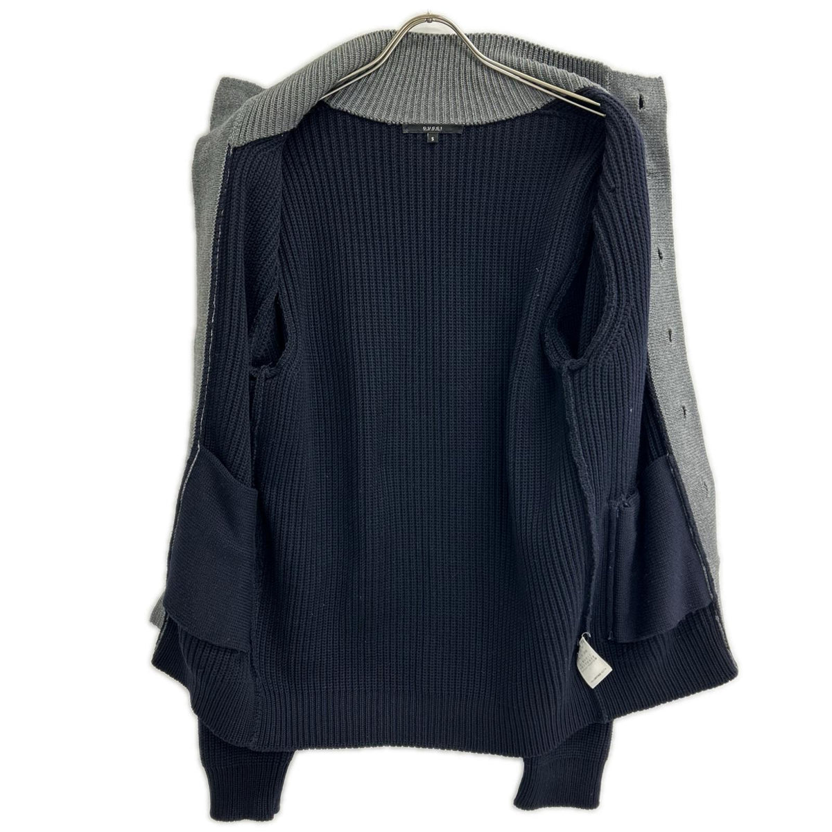 GUCCI グッチ トムフォード期　255915 ネイビー ウール ドライバーズニット トップス