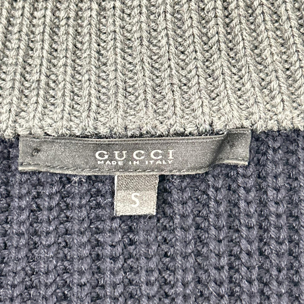 GUCCI グッチ トムフォード期　255915 ネイビー ウール ドライバーズニット トップス