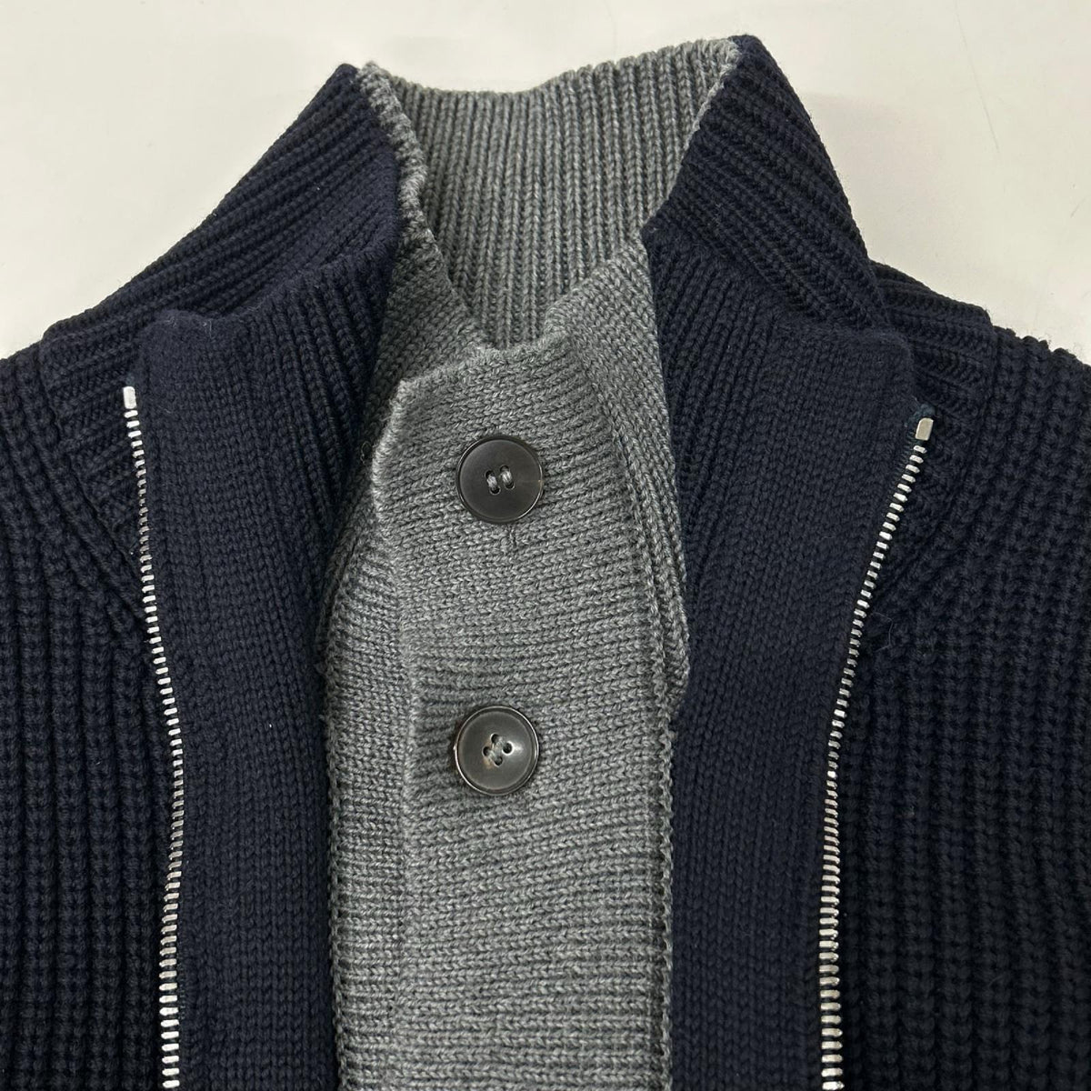 GUCCI グッチ トムフォード期　255915 ネイビー ウール ドライバーズニット トップス