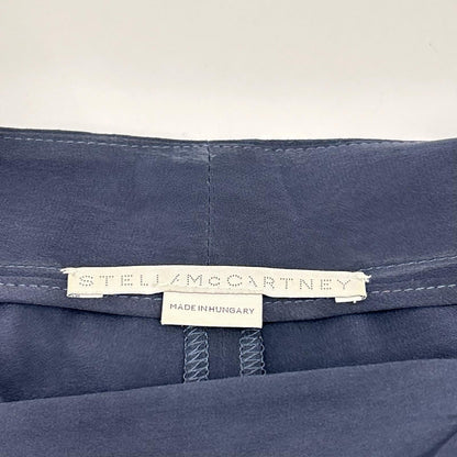STELLA McCARTNEY ステラマッカートニー 554161 ネイビー シルク カットワーク刺繍 ワイドパンツ ボトムス